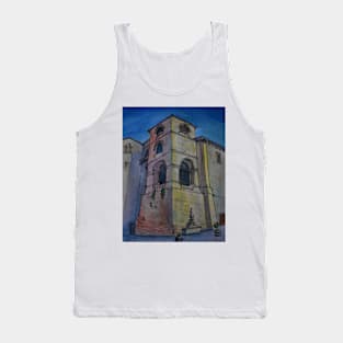 Watercolor Sketch - Bell Tower of the Church of San Francesco, Enna, Sicily Tank Top